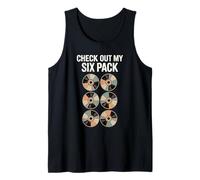 Check Out My Six Pack Vinyl Records Fun Tank Top