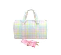 Check PatternTwo-Sized Travel Bags - Nylon Waterproof Large Capacity Portable Storage Bags-Shoulder Sling(46x26x20.5cm-B)