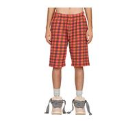 Check Print Fleece Bermuda Shorts - male - ERL - Casual Shorts - Orange - S - Shorts S