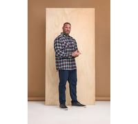 Check Print Long Sleeve Flannel Shirt BadRhino Red 4XL