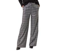 Check Print Tie Front Wide Leg Trouser Roman Grey 16