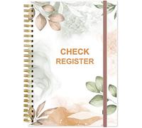 Check Registers for Personal Checkbook - A5 Checkbook Register for Personal Checkbook, Expense Ledger Book for Personal and Small Business, Rose Leaf