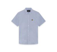 Lyle & Scott SS Woven Shirts Short Sleeve Grid Check Shirt W444 Chalk Blue, XXL