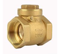 Check Valve, BSP 1-1/4" Brass Swing Check Valve, One-Way Swing Check Valve for Water, DN32 Female Thread, Pressure 232PSI