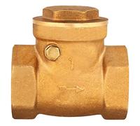Check Valve, DN25 Brass Female Thread Swing Type One-Way Water Valve 232PSI, for Water, Easy to Install with Direction Mark