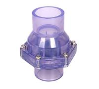 Check Valve,One Way Non Return Valve,40mm 50mm 63mm Transparent U-PVC Sewer Deodorization Non-Return Valve,Industrial Water Pipe Quick Connectors,1pcs (Diameter:Inner Dia 40mm) (Size : Inner Dia 50mm