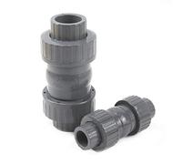 Check Valves 20-63mm UPVC Valve Double Union Non-Return Value Preventing Back Flow Water Pipe Connectors(DN25)