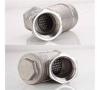 Check Valves BSP 1/2 3/4 1 1-1/4 1-1/2 Inch Valve Female Inline Y Mesh Strainer Threads Filter 304 Stainless Steel(DN15)