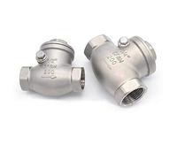 Check Valves Stainless Steel Wire Mouth Horizontal Non-Return Valve 304 Female Thread Swing 1/2 3/4 1 1-1/4 Inch(DN32)