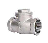 Check Valves Stainless Steel Wire Mouth Horizontal Non-Return Valve SS304 1/2 3/4 1 2 Inch Female Thread Swing(DN50)
