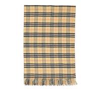 Check Wool and Cashmere Blanket - unisex - Burberry - Winter Scarves - Beige - ONE SIZE - Accessories ONE SIZE