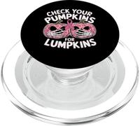 Check Your Pumpkins For Lumpkins Breast Cancer Halloween PopSockets PopGrip for MagSafe
