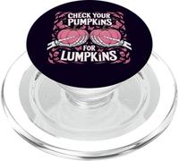 Check Your Pumpkins For Lumpkins Breast Cancer Halloween PopSockets PopGrip for MagSafe