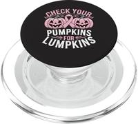 Check Your Pumpkins For Lumpkins Breast Cancer Halloween PopSockets PopGrip for MagSafe