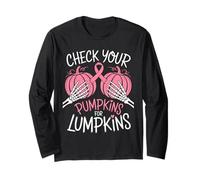 Check Your Pumpkins for Lumpkins Breast Cancer Long Sleeve T-Shirt