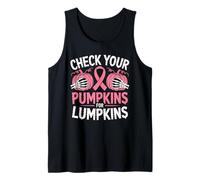 Check Your Pumpkins for Lumpkins Pink Ribbon Awareness Tank Top