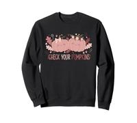 Check Your Pumpkins Pink Pumpkin Halloween October Sweatshirt