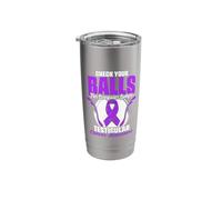Check Your Testicle Funny Testicular Cancer Awareness Stainless Steel Insulated Tumbler