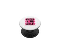 Check Yourself Pink Ribbon Breast Cancer Awareness PopSockets Adhesive PopGrip