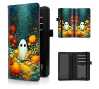Checkbook Cover for Men and Women Personal Checkbook PU Leather Check Book Credit Card Holder Wallet with RFID Protection & Built-in Pen Holder for Duplicate Checks, Watercolor Flower Ghost, checkbook