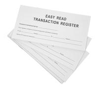 Checkbook Register Books Six Pack White Paper Financial Record Ledger