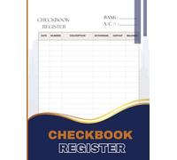 Checkbook Register Large Print: Easy-to-Read Personal Finance Logbook for Tracking Expenses, Payments, and Balances