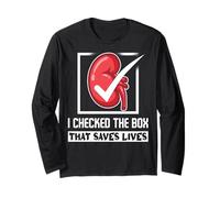 Checked Box that Saves Lives Kidney Organ Donor Awareness Long Sleeve T-Shirt