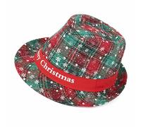 Checked Christmas Jazzy Top Hat For Holiday Celebrations Festival Costume Santa Hats Cosplay Party Accessories Headwear Costume Hat