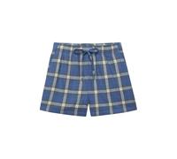 Checked cotton elastic shorts for women Superdry Bleu 2XS