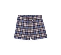 Checked cotton elastic shorts for women Superdry Bleu 2XS