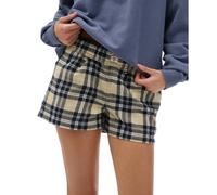 Checked cotton elastic shorts for women Superdry Bleu XS
