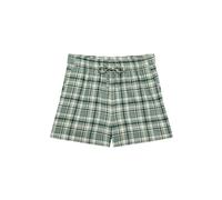 Checked cotton elastic shorts for women Superdry Vert 2XS