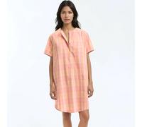 Checked Cotton Grandad Collar Nightshirt madras