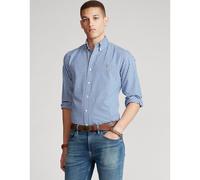 Checked Cotton Oxford Shirt in Regular Fit white/blue