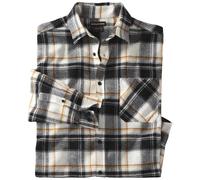 Checked Flannel Chest Pocket Shirt Atlas for Men White M