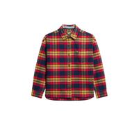 Checked flannel shacket for women Superdry Rouge M