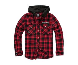 Checked Hooded Overshirt Brandit Iron Maiden Eddy Rouge 3XL