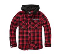 Checked Hooded Overshirt Brandit Iron Maiden Eddy Rouge S