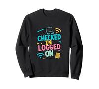 Checked In Logged On Travel Lifestyle Sweatshirt