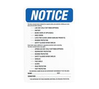 Checked Items Below Are Required Before Entering Metal Warning Sign with Easy Install for Indoor Outdoor Security, Business Office Home Garden Street Decor 20 x 30 cm