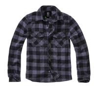 Brandit Kids Check Shirt Lightweight Flannel Straight Cut Long Sleeve Black/Grey