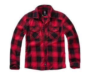 Checked long-sleeve shirt for children Brandit Rouge 11/12 ans