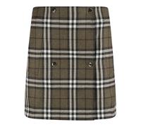 Checked Pattern Skirt with Pockets - female - Burberry - Short Skirts - Multicolor - XS - Skirts XS