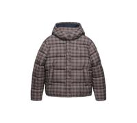 Checked printed down jacket for women Superdry Premium Marron M