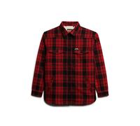 Superdry Borg Check Overshirt Red M Woman