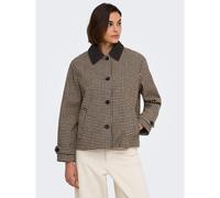 Checked Short Coat Check Print