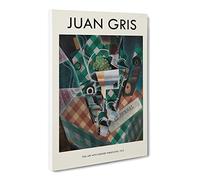 Checked Tablecloth By Juan Gris Canvas Print | Gallery Wrapped 30mm Frame Wall Art | 20x14 inches | Ready to Hang | Classic Picture | Living Room Bedroom Lounge Office