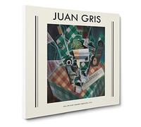 Checked Tablecloth By Juan Gris Canvas Print | Gallery Wrapped 30mm Frame Wall Art | 20x20 inches | Ready to Hang | Classic Picture | Living Room Bedroom Lounge Office