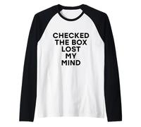 Checked The Box Lost My Mind Funny Democratic Election Vote Raglan Baseball Tee