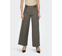 Checked Wide Leg Trousers Check Print